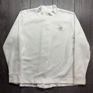 Nike Minnesota Vikings Mock Neck Back Zip Sweatshirt Mens XL Cream Dri-FIT